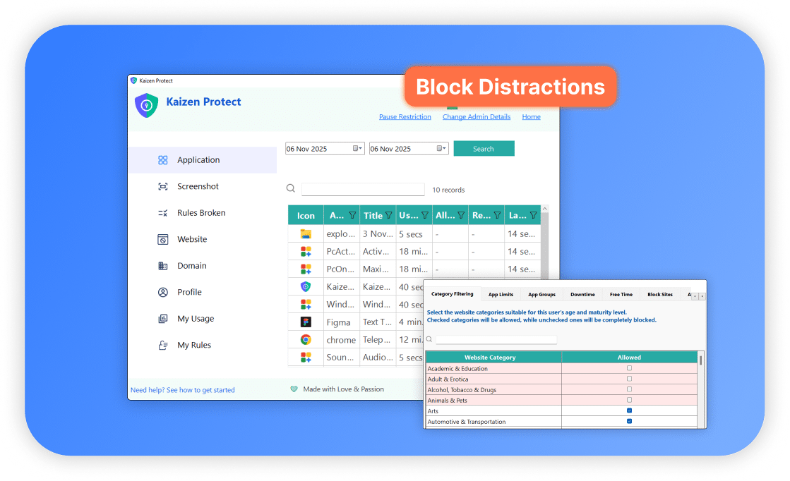 Limit & Block Screenshot
